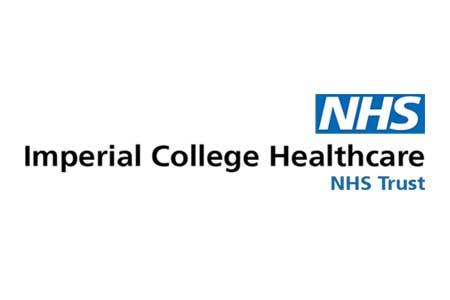 Logo of Imperial College Healthcare NHS Trust, featuring the NHS emblem in blue and white, with the name in black text.