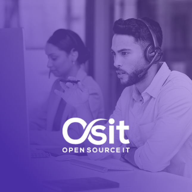 IT team image with OSIT open source IT logo on top