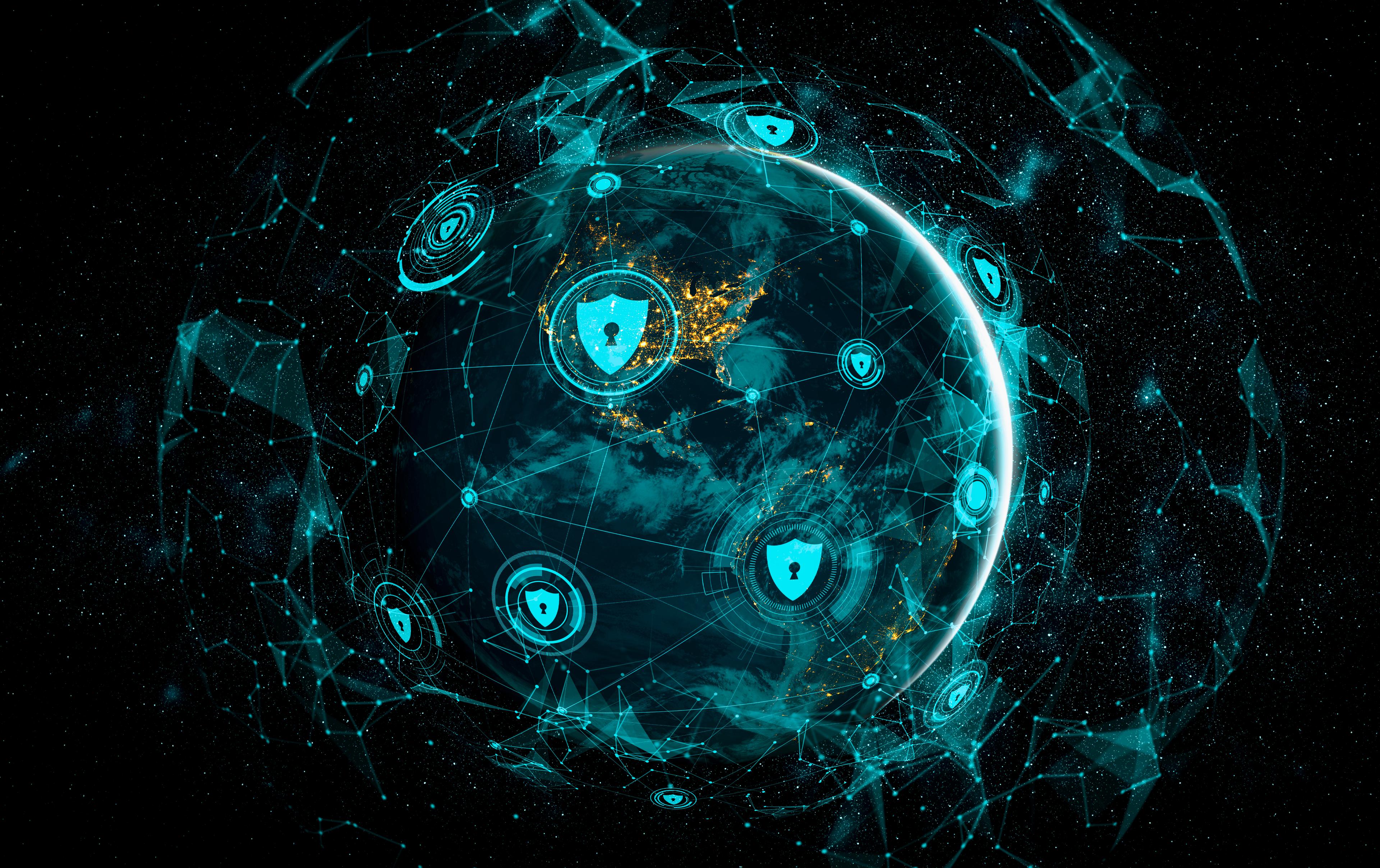 cyber security globe