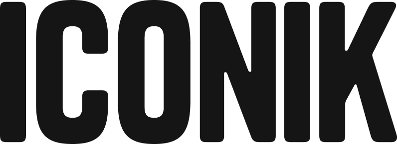 Iconik black logo