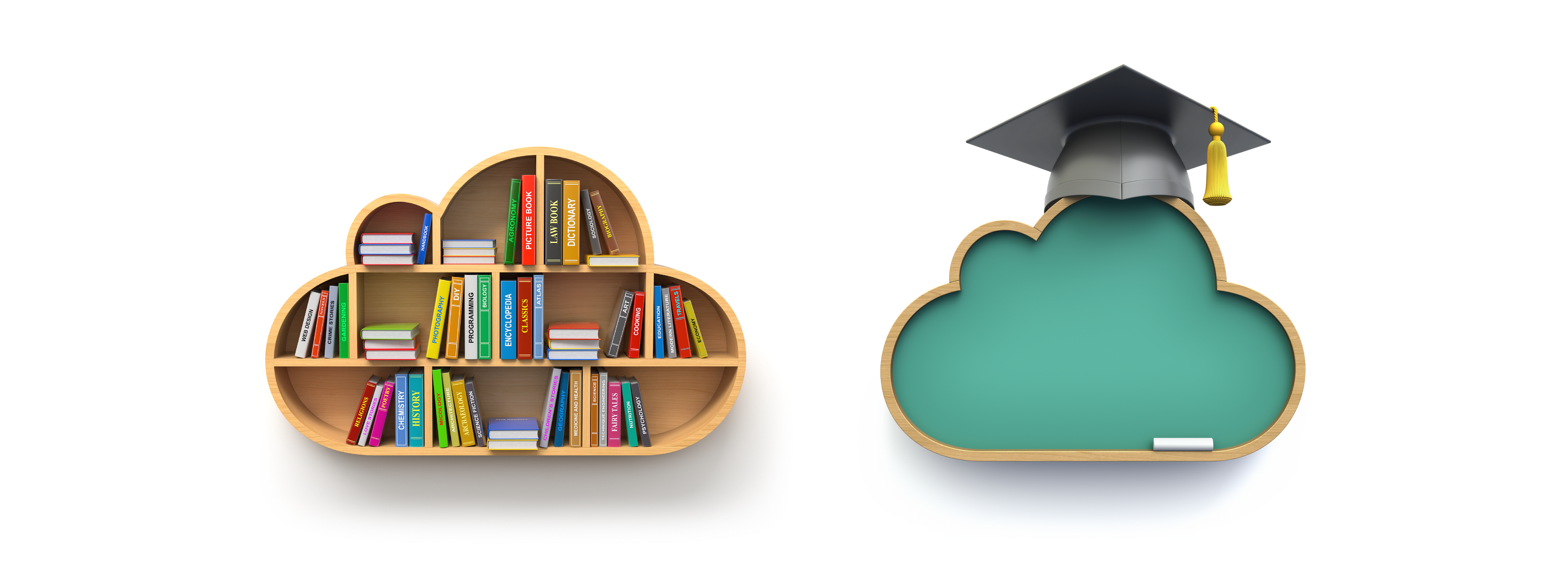 cloud-shaped bookshelf